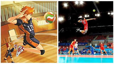 Haikyuu Vs Real Life Best Volleyball Actions Hd Youtube