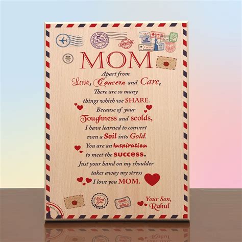 wooden plaques printed plates for mom personalized