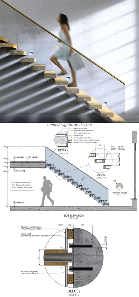 Cantilevered Staircase Design Tutorial Staircase Design Stair Detail