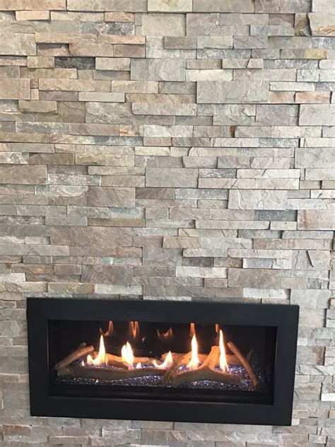 20 Stacked Stone Fireplace White Decoomo