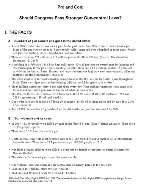 More Gun Control Pros And Cons Pdf Firearms Gun Control