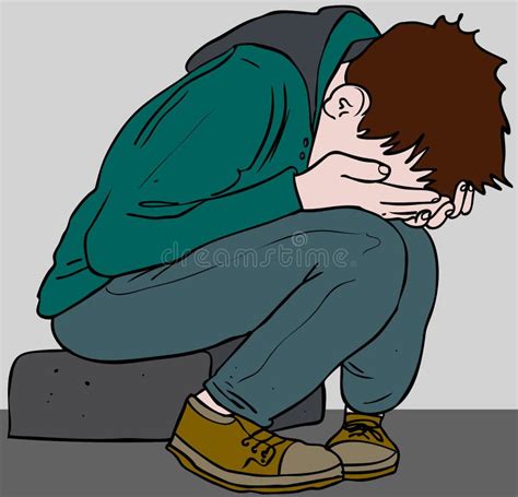 Depressed Teen Stock Vector Illustration Of Youth Sorrowful 35178357