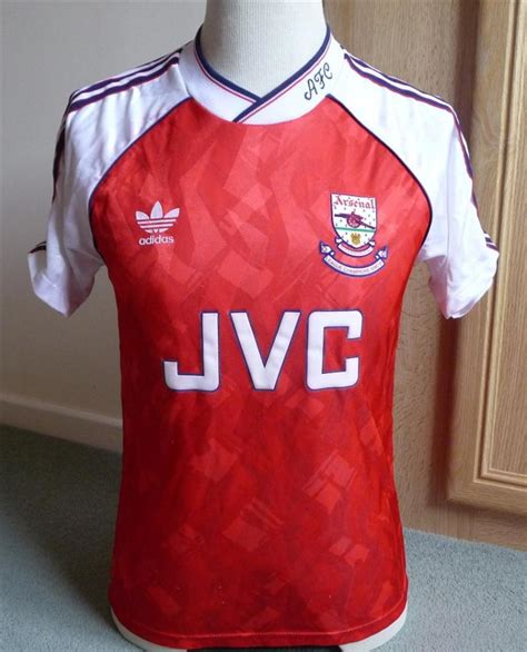 Arsenal Home Football Shirt 1990 1992 Sponsored By Jvc