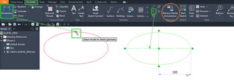 Solved How To Dimension An Ellipse In An Inventor Idw Autodesk