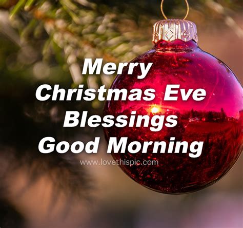 Big Red Bauble Merry Christmas Eve Blessing Good Morning Pictures