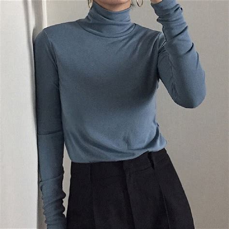 Adalah urutan harus hingga 500 buah? Zuoan Kaos T-Shirt Model Slim Lengan Panjang Kerah Tinggi ...