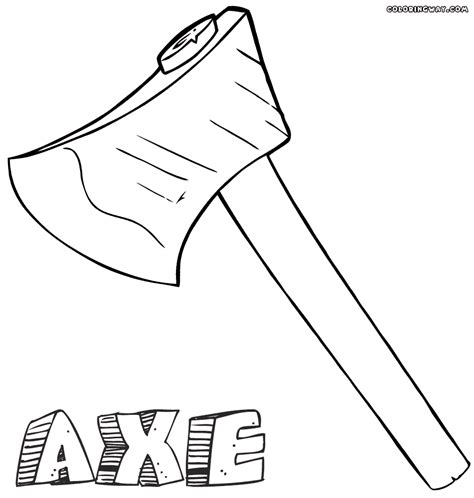 Axe coloring pages | Coloring pages to download and print