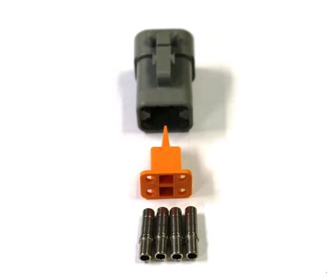 Deutsch Dtp 4 Pin Female Connector Kit 12 Ga Solid Contacts Ebay