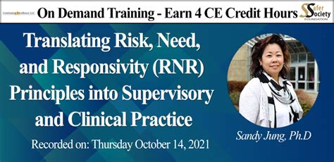Online Training Translating Risk Need And Responsivity Rnr