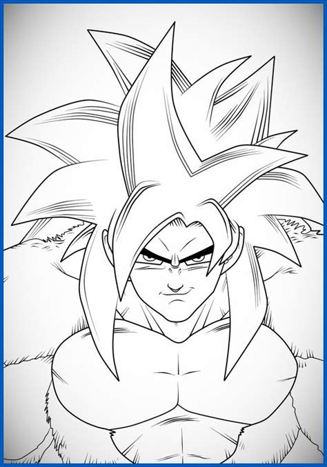 Dibujos Para Colorear De Dragon Ball Z Goku Fase 4 Dibujos Para Colorear