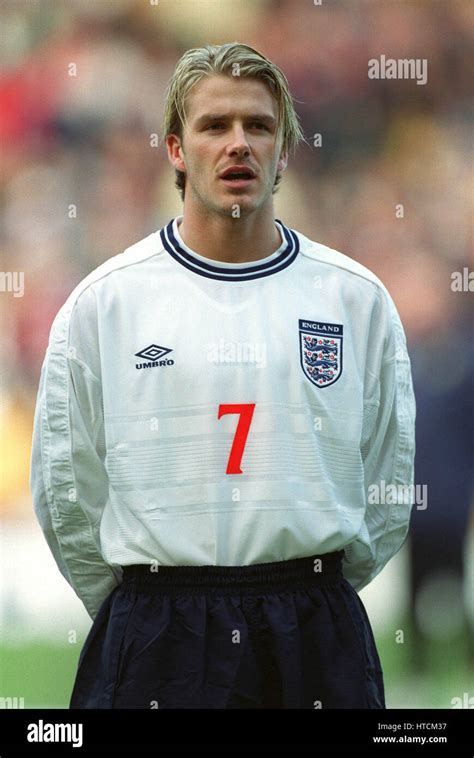 David Beckham England And Manchester United Fc 13 November 1999 Stock