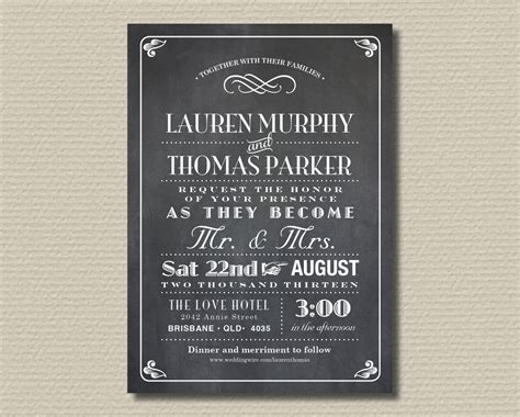 printable wedding invitation and rsvp postcard vintage poster