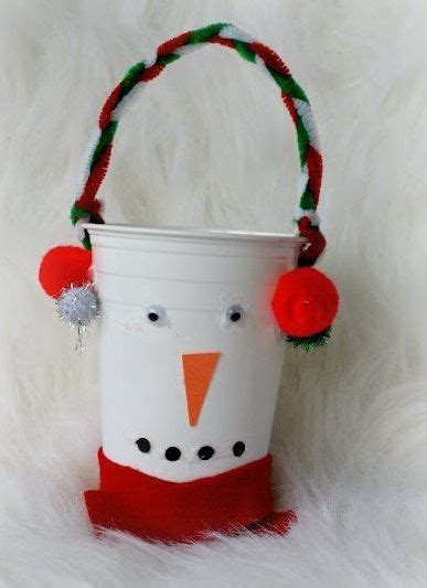 Plastic Cup Snowman Craft Fiesta