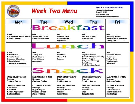 Related Image Daycare Menu Ideas Meal Planning Daycare Lunch Menu