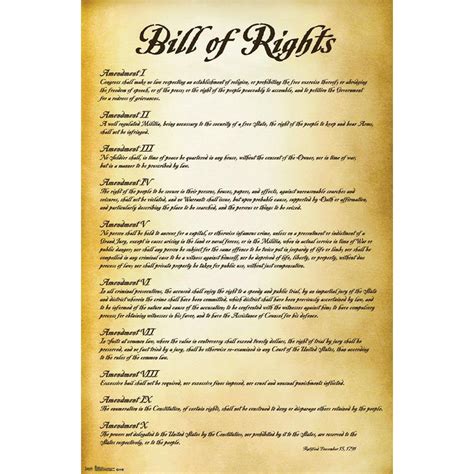 Bill Of Rights Usa Poster And Poster Clip Bundle