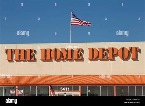 Home Depot store front with American flag on top Stock Photo, Royalty Free Image: 78473345 - Alamy