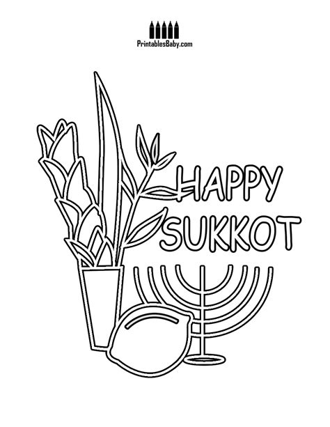Sukkot Coloring Pages Printable At Free