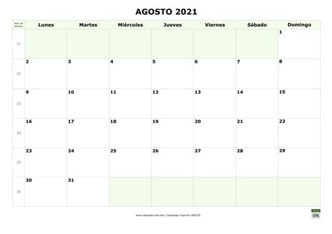 Calendario de chile del 2021 con los días festivos. Plantilla Calendario 【AGOSTO 2021】 para IMPRIMIR PDF