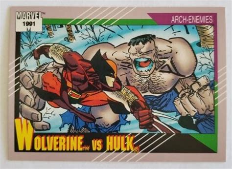 Hulk Vs Wolverine Marvel 1991 Arch Enemies Trading Card 108