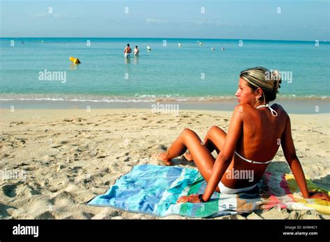 Girl At The Beach From Playa De El Arenal Mallorca Balearic Islands