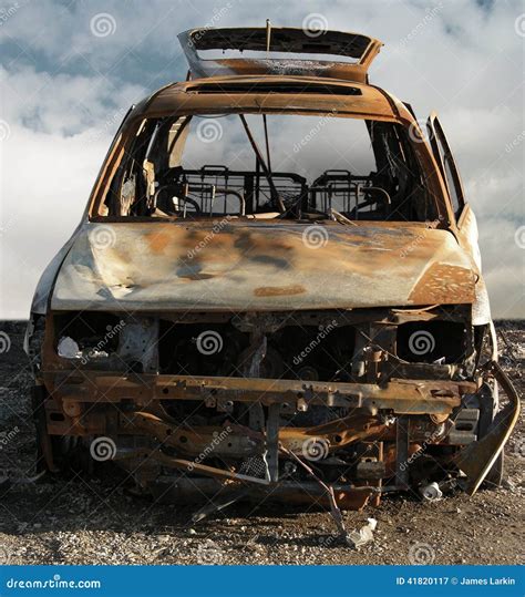 Burned Out Car Stock Image Image Of Auto Fire Damaged 41820117