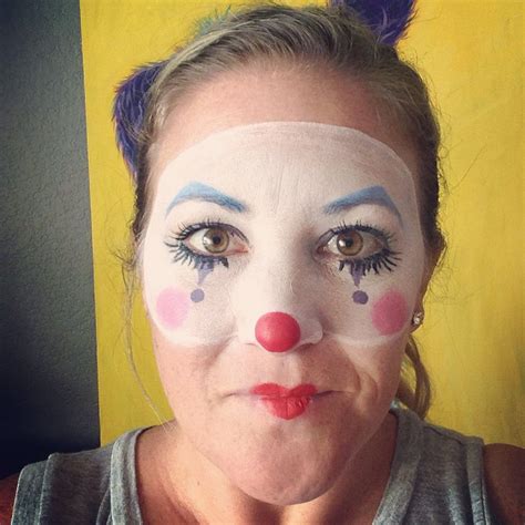 Fun Easy Half Clown Mask Cute Not Scary Happy My Work Using