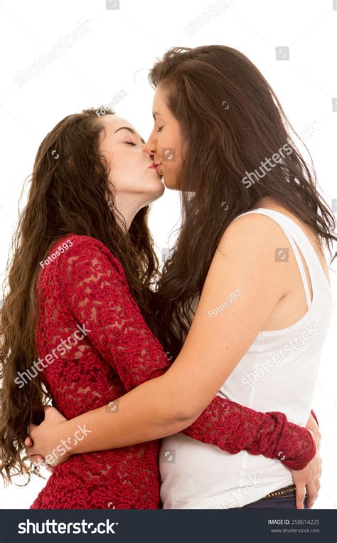 Portrait Beautiful Lesbian Couple Love Kissing库存照片258614225 Shutterstock