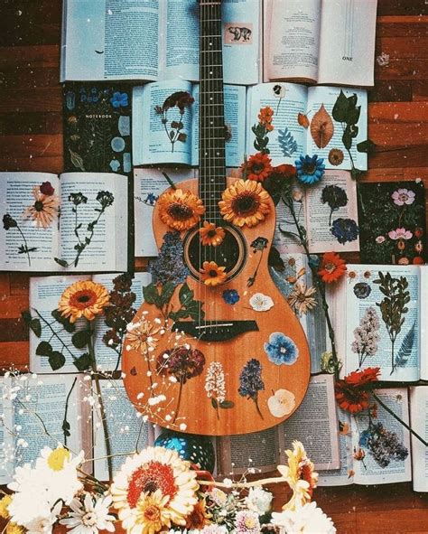 Guitar Wallpaper Vintage In 2020 Aesthetic Iphone Wallpaper Flower