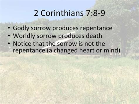 2 Corinthians 7 Cleanse Ourselves Fear Of God Depression Godly
