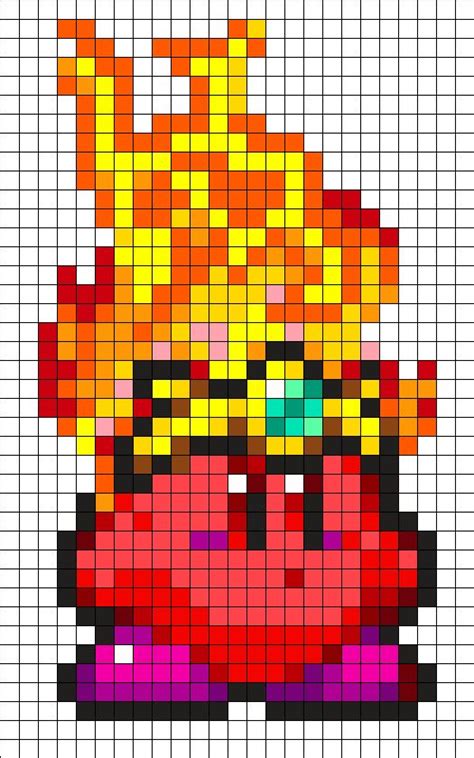 Firekirby By Hoshinokaabi On Kandi Patterns Perler Bead