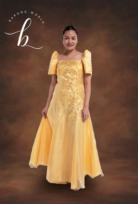 Filipiniana Dress Embroidered Mestiza Gown Filipino Barong Vlrengbr