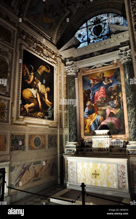 Roma Italia Marzo I Dipinti Della Cappella Cerasi Nella