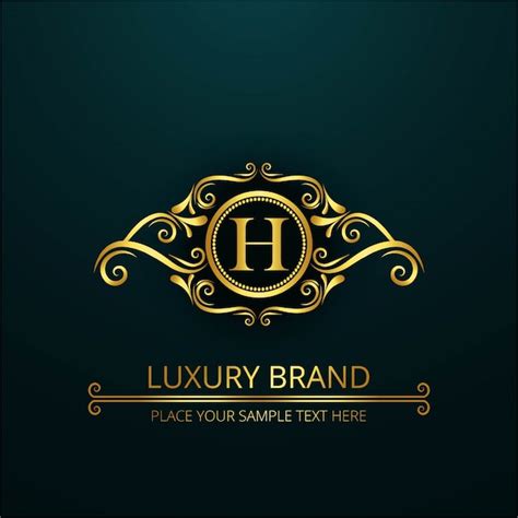 Free Vector Luxury Letter H Logo