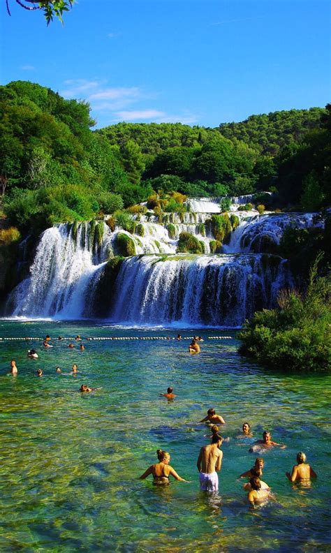Skradinski Buk Waterfall In Krka National Park Croatia Krka
