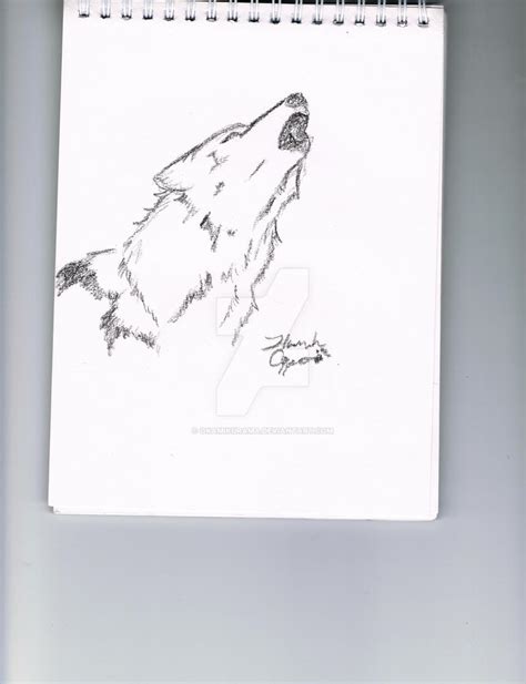 Howling Wolf Sketch Charcoal By Okamikurama On Deviantart