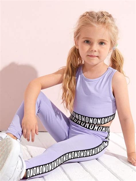 To Find Out About The Shein Toddler Girls Contrast Letter Tape Detail