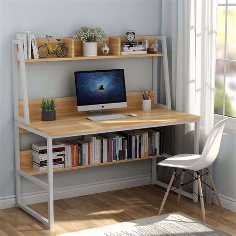 Tribesigns Computer Desk With Hutch And Bookshelf 47