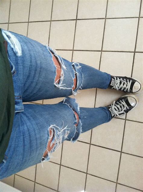 Ripped Jeans And Converse