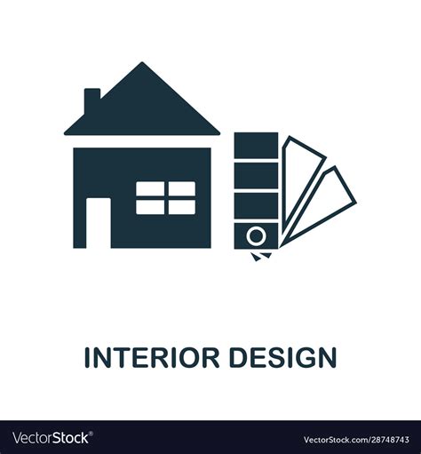 Interior Design Icon Simple Element From Design Vector Image