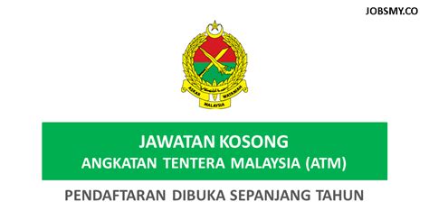 Malaysia telah menubuhkan kor agama angkatan tentera pada tahun 1985, sebagai usaha untuk. Jawatan Kosong Terkini Angkatan Tentera Malaysia (ATM ...
