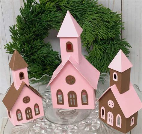 Easy Tiny Paper Church Quick Holiday Craft Paper Glitter Glue