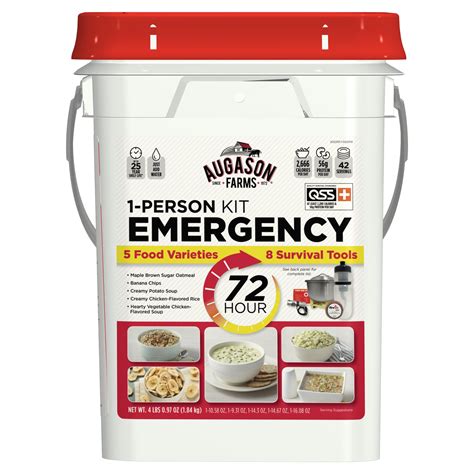 Augason Farms 72 Hour 1 Person Emergency Food Storage Kit With Survival