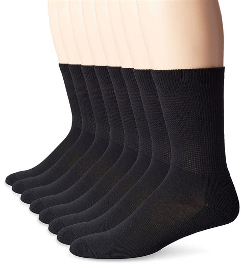 Medipeds Mens Diabetic Extra Wide Non Binding Top Crew Socks With