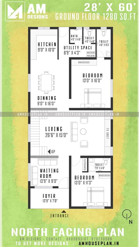 28 X 60 Simple Indian House Plan And Elevation