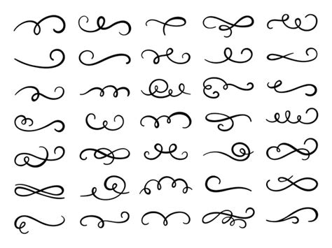 Free Vector Calligraphic Swirl Flourish