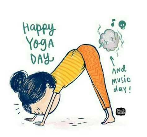 Pin By Jyoti Chauhan On Captions Funny Illustration Happy Yoga Day