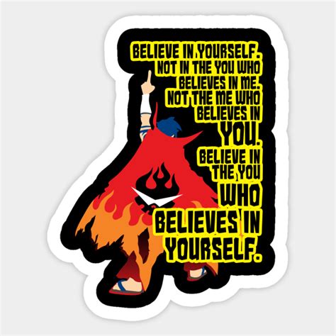 Believe In Yourself Gurren Lagann Sticker Teepublic