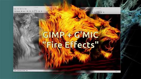 gimp g mic fire effect tutorial youtube