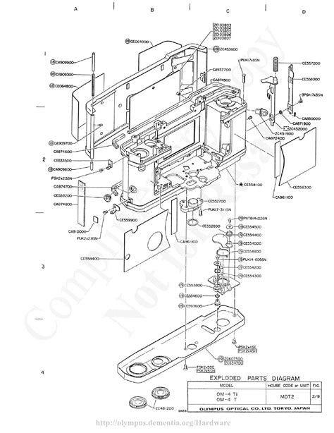 Olympus Om 4t Exploded Parts Diagram Service Manual Download