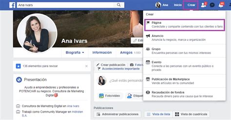 Cómo Crear Una Página De Facebook Para Tu Empresa 2019 Ana Ivars